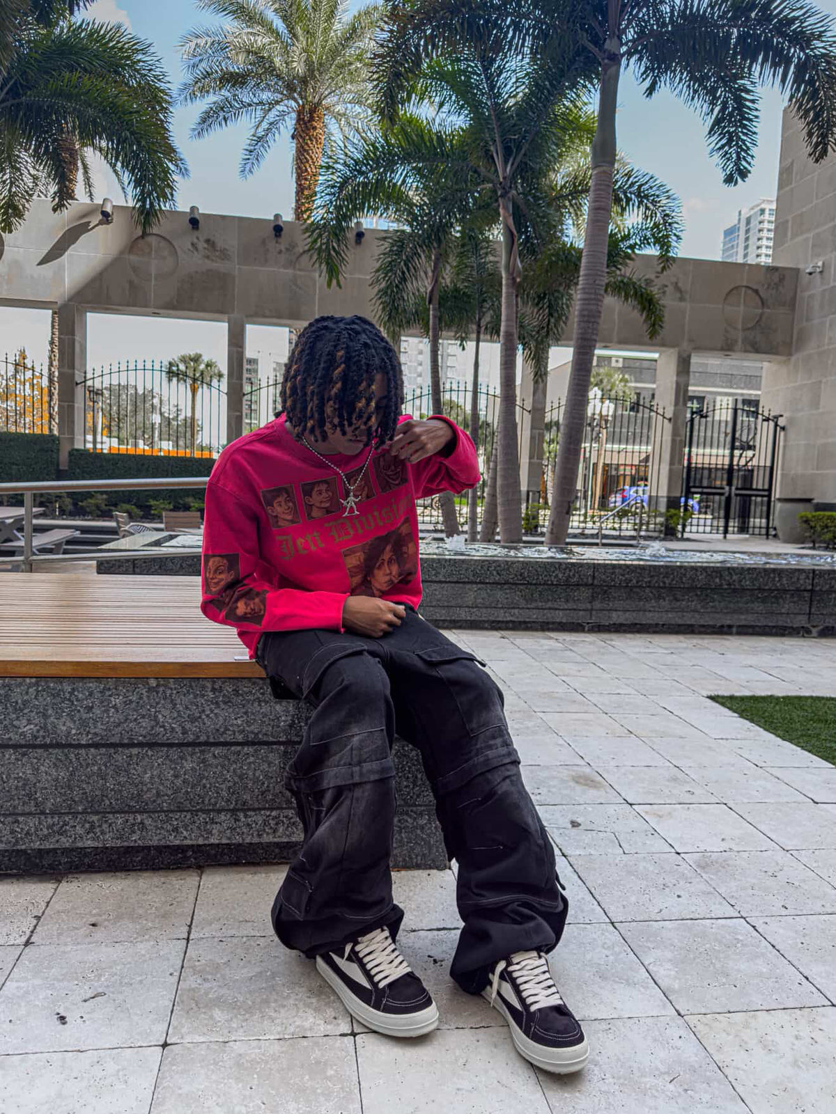 "Portraits of Division" Red Streetwear Sweater